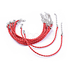 Trendy Braided Imitation Leather Bracelet Making BJEW-S076-001-2