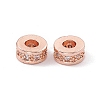 Brass Micro Pave Cubic Zirconia Beads ZIRC-F009-31RG-2