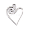 Non-Tarnish 201 Stainless Steel Pendants STAS-K003-08P-2