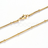 PVD Vacuum Plating 304 Stainless Steel Round Snake Chain Necklace NJEW-S420-009A-G-2