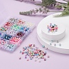 900Pcs 15 Style Rainbow ABS Plastic Imitation Pearl Beads OACR-YW0001-13-7