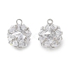 Brass Pave Clear Cubic Zirconia Charms CU-CBAD360-08P-04-1