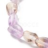Natural Ametrine Nuggets Beads Stretch Bracelet for Her BJEW-JB06951-01-5