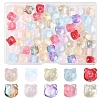 60Pcs Transparent Spray Paint Glass Beads GLAA-FS0002-10-1