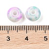 Opaque Spray Painted Glass Beads GLAA-G118-01G-3