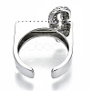 Brass Micro Pave Cubic Zirconia Cuff Rings RJEW-S045-025P-NR-4