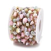 Shell & 304 Stainless Steel Oval Beads Link Chains CHS-K021-09G-01-2