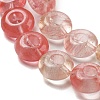 Cherry Quartz Glass Beads Strands G-P536-A15-01-4