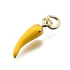Brass Enamel Pendants KK-Z100-10G-02-2