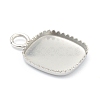 Tarnish Resistant 304 Stainless Steel Pendant Cabochon Settings STAS-H143-29P-4