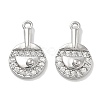 Rack Plating Brass Clear Cubic Zirconia Pendants KK-M102-22P-A-1