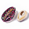 Printed Natural Cowrie Shell Beads X-SSHEL-R047-01-B08-3