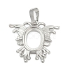 Brass Pendant Cabochon Settings KK-S521-17D-P-1
