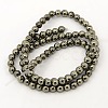 Natural Pyrite Beads Strands G-M009-03F-2