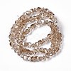 Transparent Electroplate Glass Beads Strands EGLA-L043-PL02-3