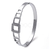 304 Stainless Steel Hinged Bangles for Women BJEW-A011-17P-4