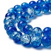 Baking Paint Crackle Glass Bead Strands CCG-S001-8mm-16-3