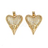Brass Micro Pave Cubic Zirconia Pendants KK-I358-068G-06-1