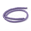 Flat Round Handmade Polymer Clay Beads CLAY-R067-6.0mm-03-3