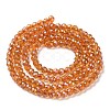 Electroplate Transparent Glass Beads Strands GLAA-H021-01B-FR02-4