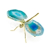 Dyed Natural Agate Slice Display Decorations DJEW-PW0009-004D-1