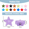 56Pcs 14 Style Spray Painted Alloy Beads FIND-FH0007-83-2