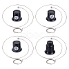 4Pcs 4 Styles Plastic & Glass Magnifier FIND-DR0001-56-1