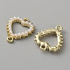 Alloy & White Plastic Pearl Links Connector Charms FIND-WH0365-082G-02-2