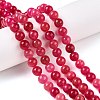 Dyed Natural White Jade Beads Strands G-T138-8mm-210-36-1