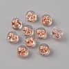 Brass Ear Nuts FIND-WH0061-72RG-2