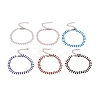 Enamel Wheat Link Chains Bracelet BJEW-P271-02P-1