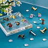 PandaHall Elite 24Pcs 3 Style Rack Plating Brass Cufflinks KK-PH0006-69-5