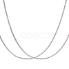 2Pcs Stainless Steel Punk Box Chain Necklaces for Men NJEW-LP0001-15P-1