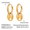 Stainless Steel Oval Hoop Earrings YC0014-3-1