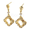 Rack Plating Brass with Cubic Zirconia Stud Earrings Finding KK-Z085-13G-1