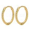 Unisex 925 Sterling Silver Hoop Earrings EJEW-AA00271-06G-1