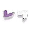 Rack Plating Alloy Enamel Charms ENAM-N056-343P-B-2