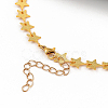 Star Brass Link Chain Necklaces NJEW-JN02949-3