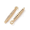 Brass Micro Pave Clear Cubic Zirconia Pendants KK-C253-08G-2