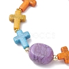 Cross Acrylic Stretch Bracelets BJEW-JB12616-4