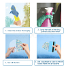 16 Sheets 8 Styles Waterproof PVC Colored Laser Stained Window Film Adhesive Static Stickers DIY-WH0314-068-3