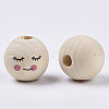 Natural Wood European Beads X2-WOOD-S055-17-3