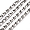 Tarnish Resistant Men's Jewelry Making 201 Stainless Steel Curb Chains CHS-A003B-1.8mm-1