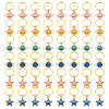 24Pcs Alloy Enamel & Iron Braiding Hair Pendants Decoration Clips PALLOY-AB00050-1