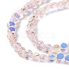 Transparent Electroplate Glass Beads Strands GLAA-Q099-A01-10-3