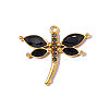 304 Stainless Steel Pave Cubic Zirconia Pendants STAS-OY014-52G-1
