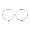 304 Stainless Steel Hoop Earrings Findings STAS-I120-60B-P-1