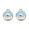 Eco-Friendly Zinc Alloy  Pendants X-ENAM-R051-15-02G-NR-2