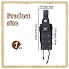 Medieval PU Leather Waist Belt Pouches with Alloy Rivets AJEW-WH0678-30B-2