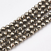 Natural Pyrite Beads Strands G-T107-10-1